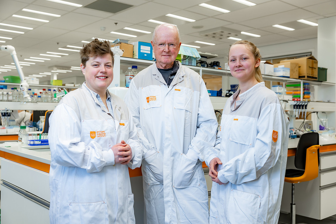 Joske Ubels, Gerrit Oostenveld and Myrthe Jager at the Princess Maxima Center. (Photo credit: Rob ter Bekke)